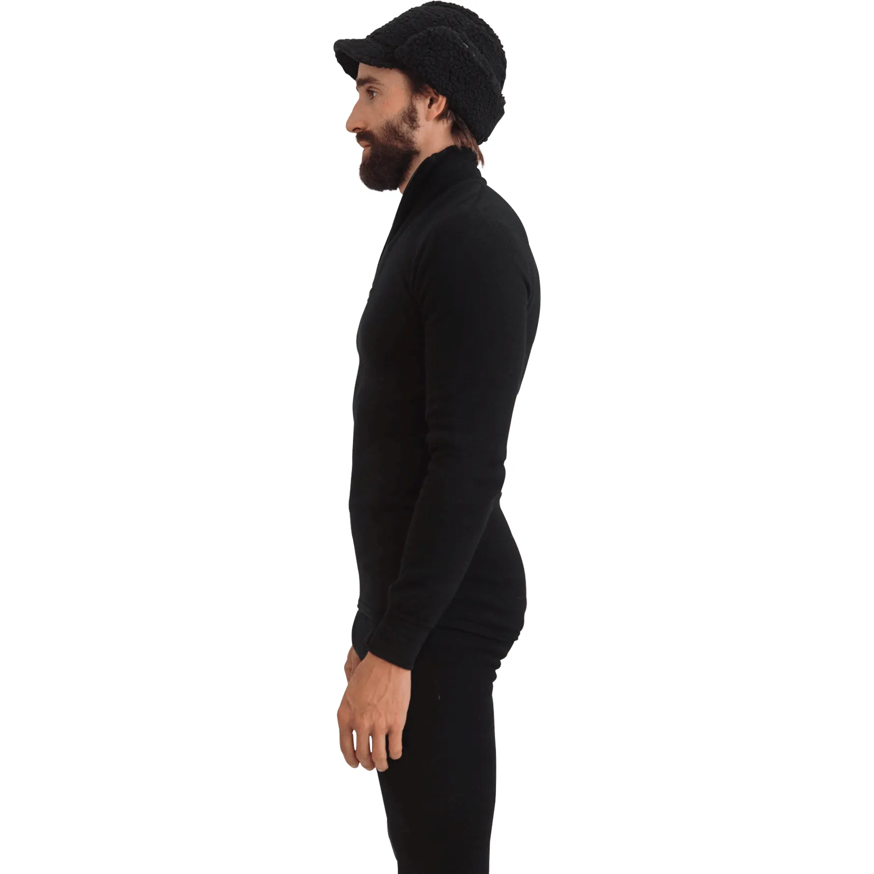 200g Half Zip, Black