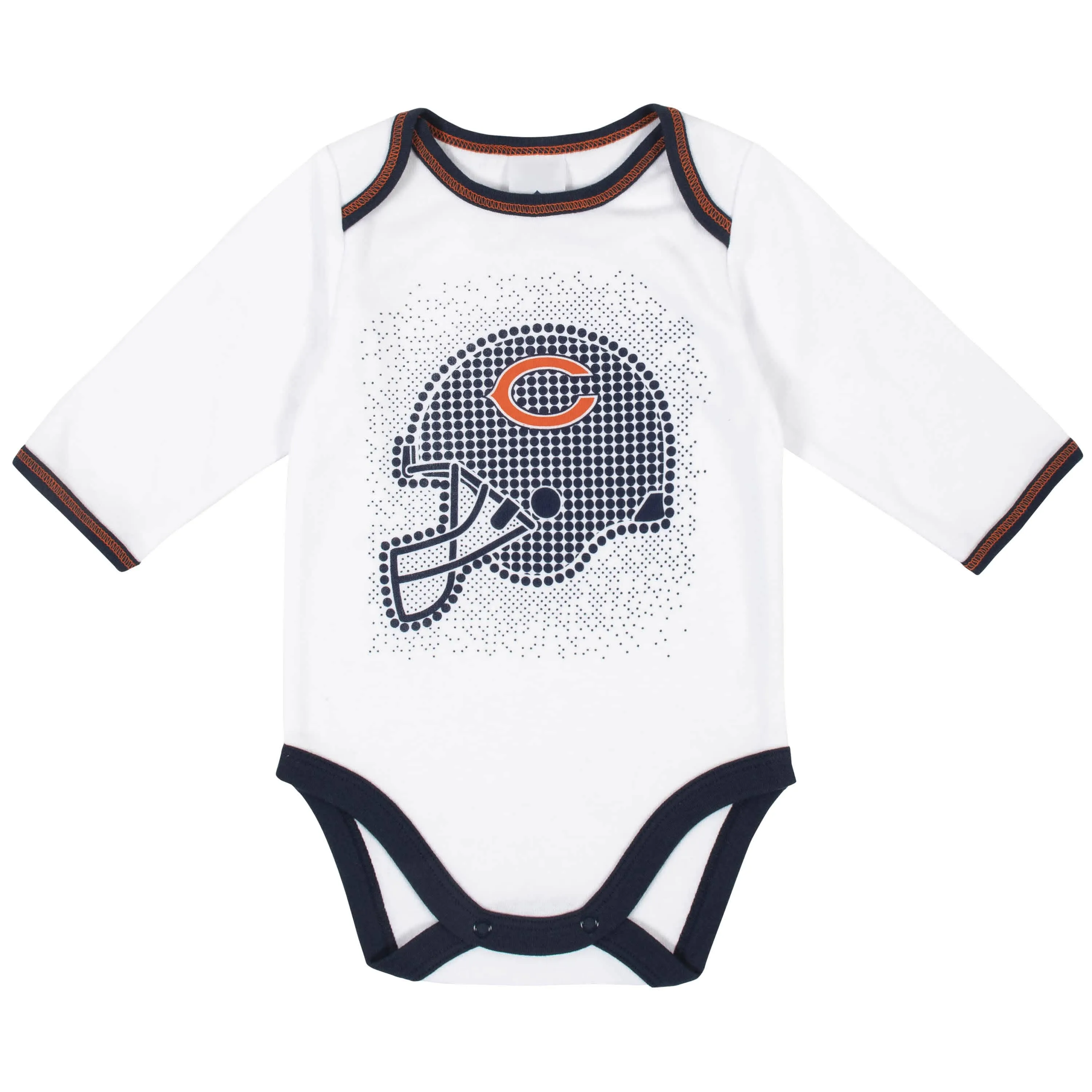 3-Piece Baby Boys Chicago Bears Bodysuit, Footed Pant, and Cap Set