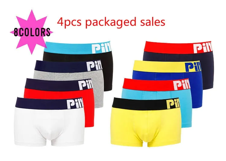 4 Pack Men Underwear Boxers 8 Colors Comfortable Hyal Men Boxer Underwear Underwear Shorts Trunks