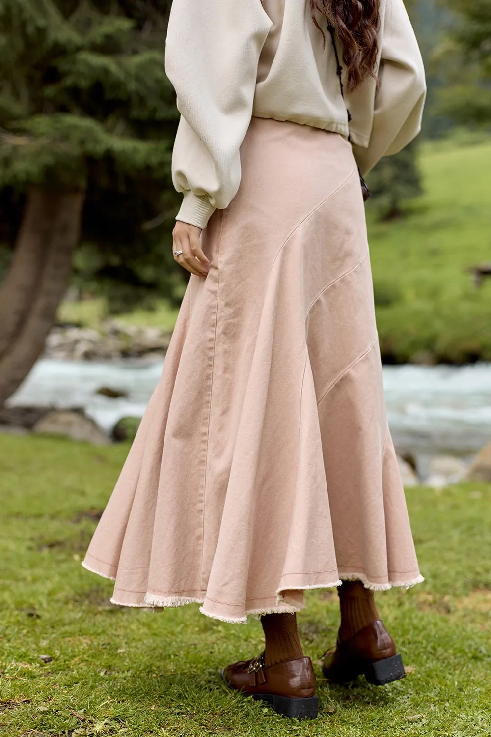 A Line Maxi Skirt for Women