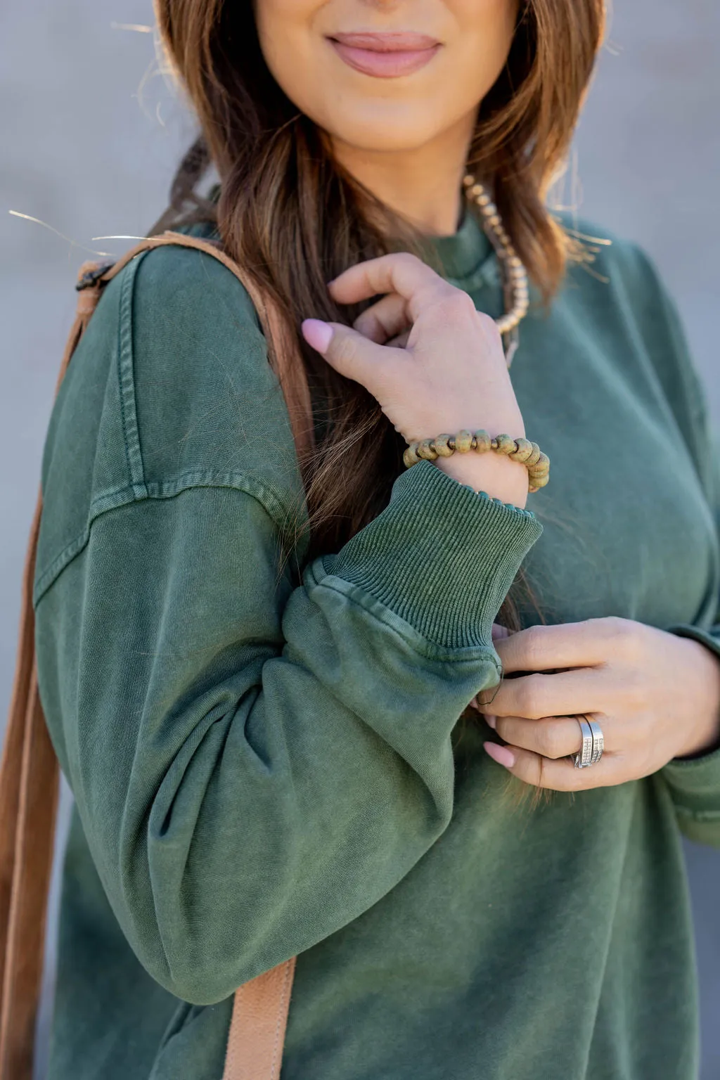 Acid Washed Crewneck Sweatshirt