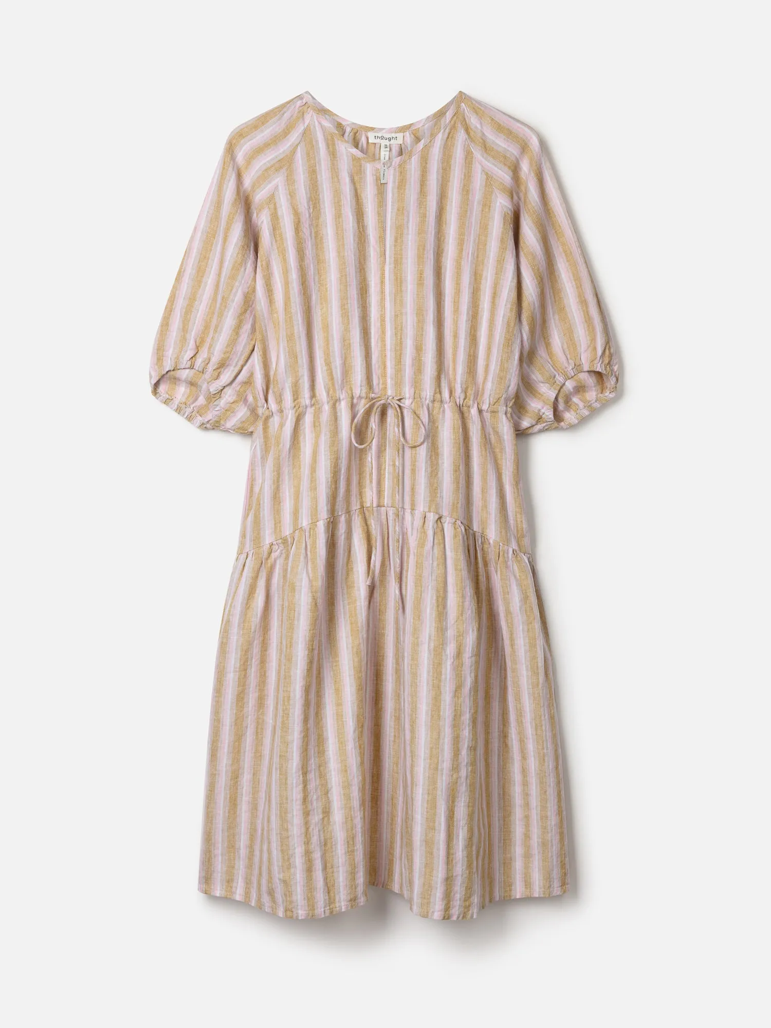 Alana Hemp Stripe Midi Dress - Multi