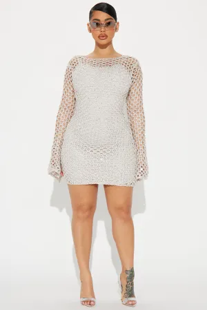 Alexandra Crochet Mini Dress - Cream