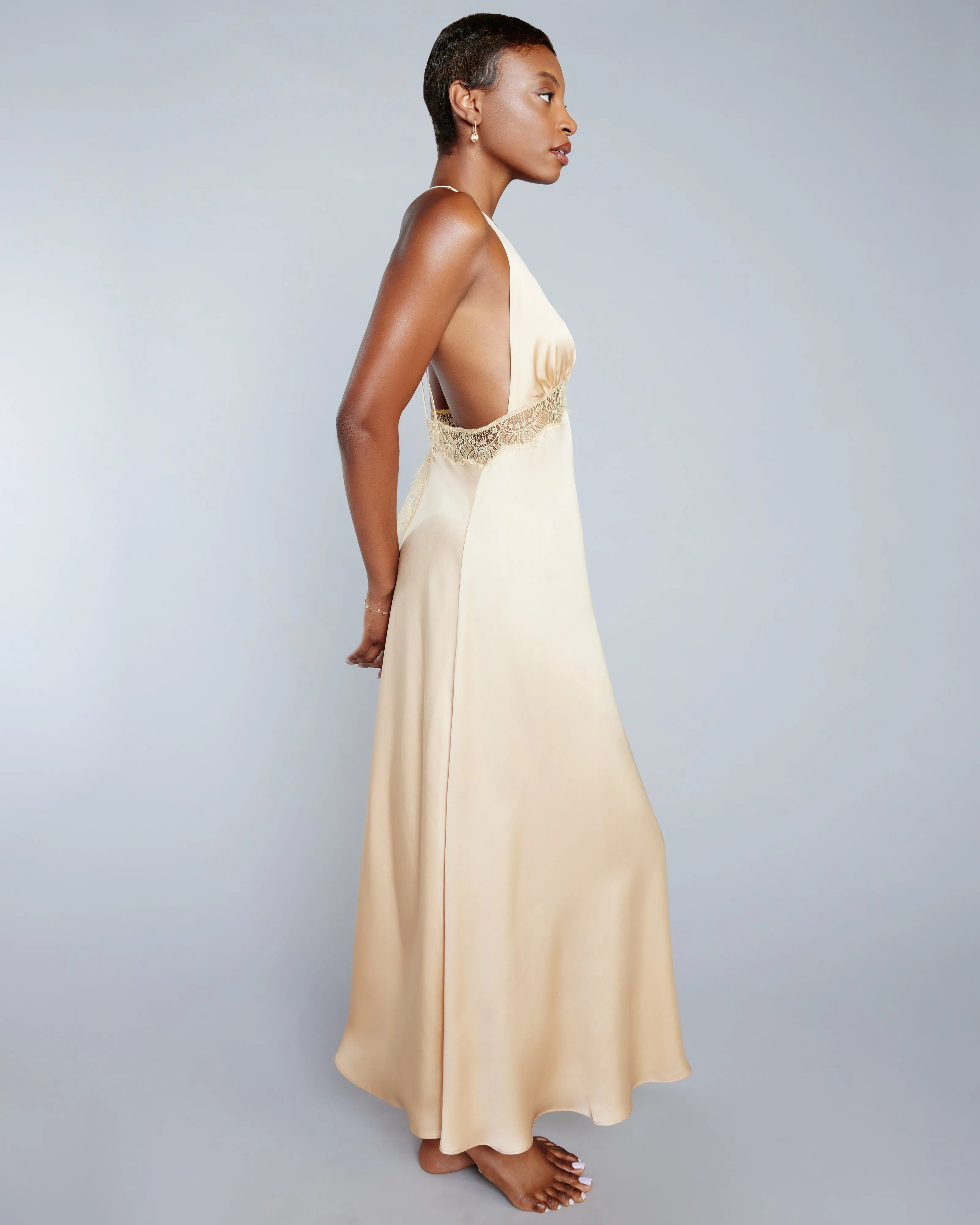 Alexandria Gold Silk Gown