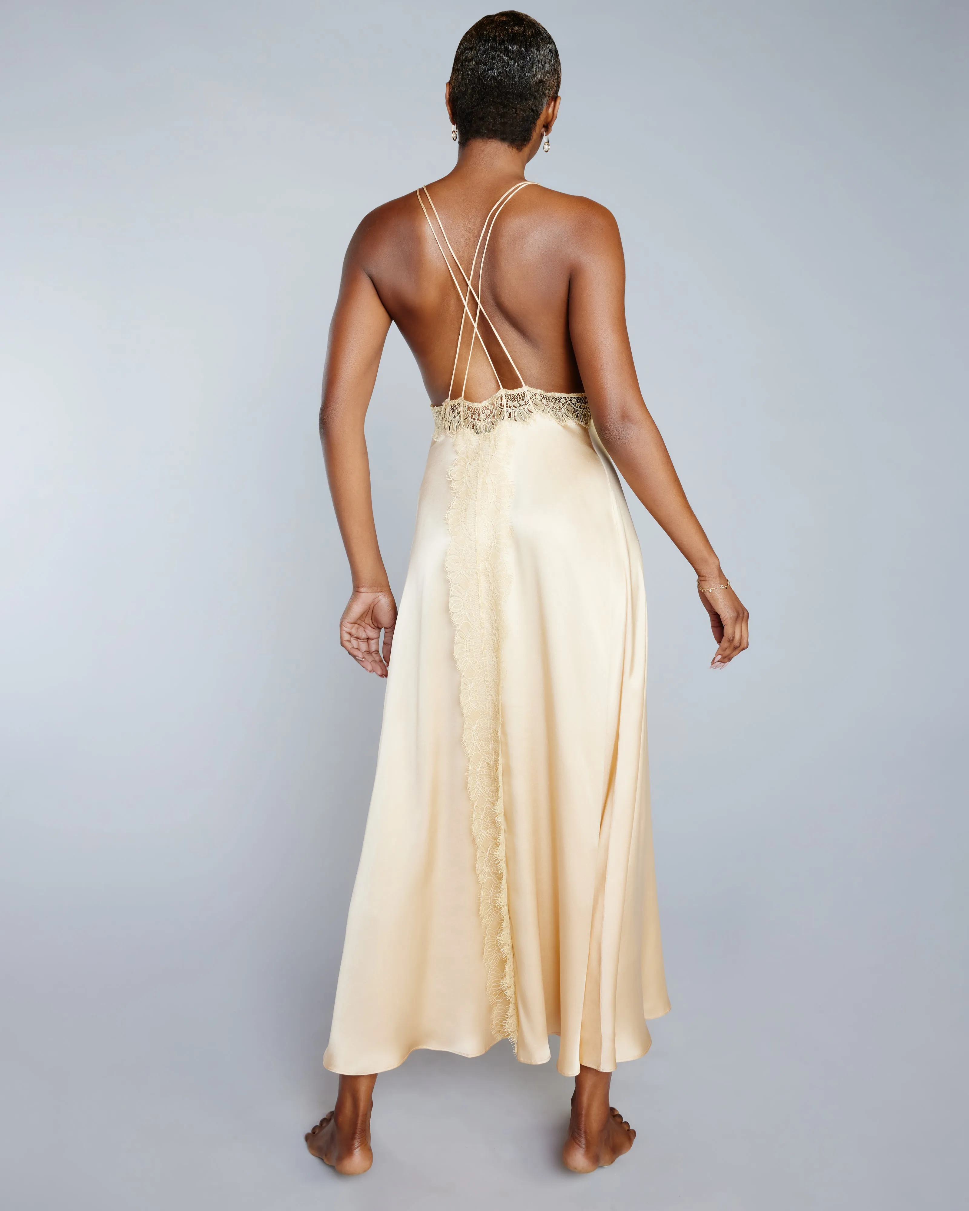 Alexandria Gold Silk Gown