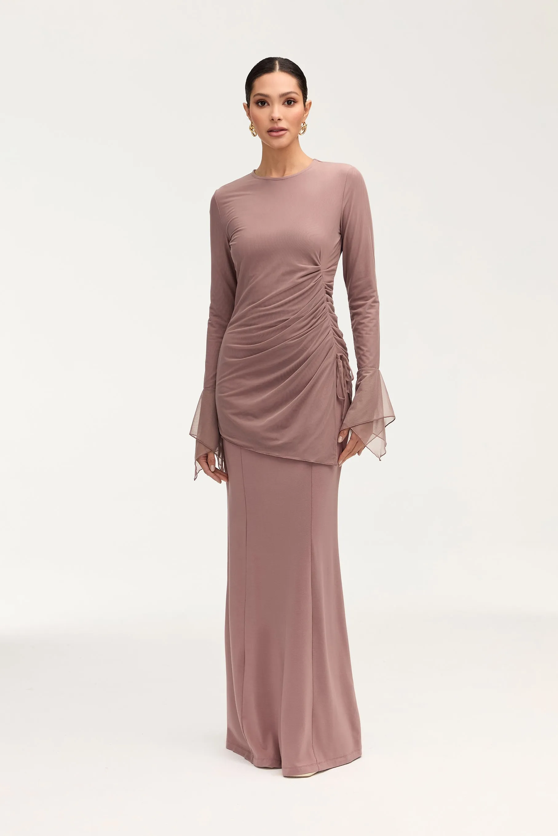 Andrea Jersey Maxi Skirt - Twilight Mauve