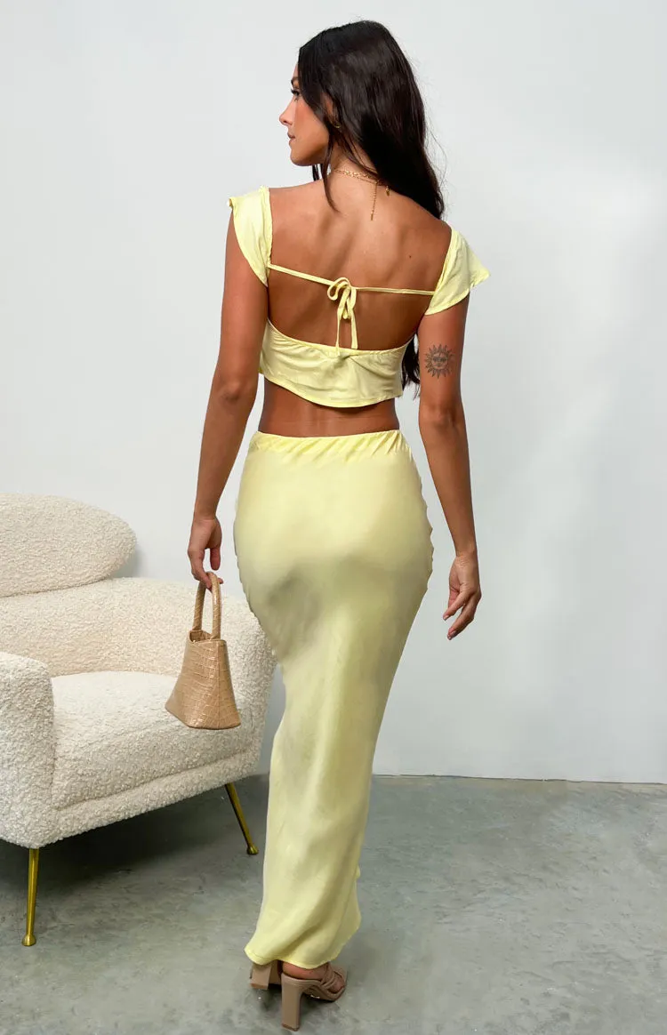 Anna Yellow Maxi Skirt