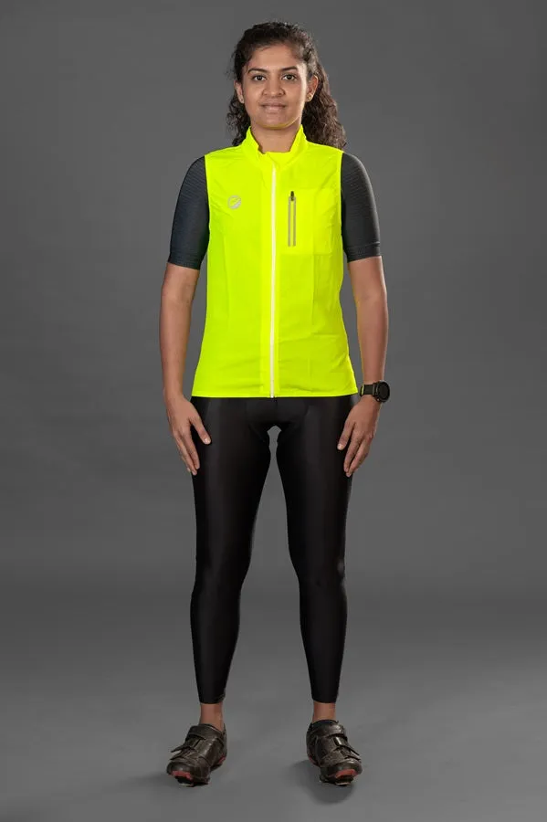 Apace Gilet Sleevless Cycling Jacket - Neon