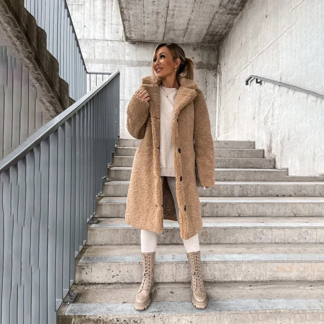 AURORA™ | LONG TEDDY COAT FOR WOMEN