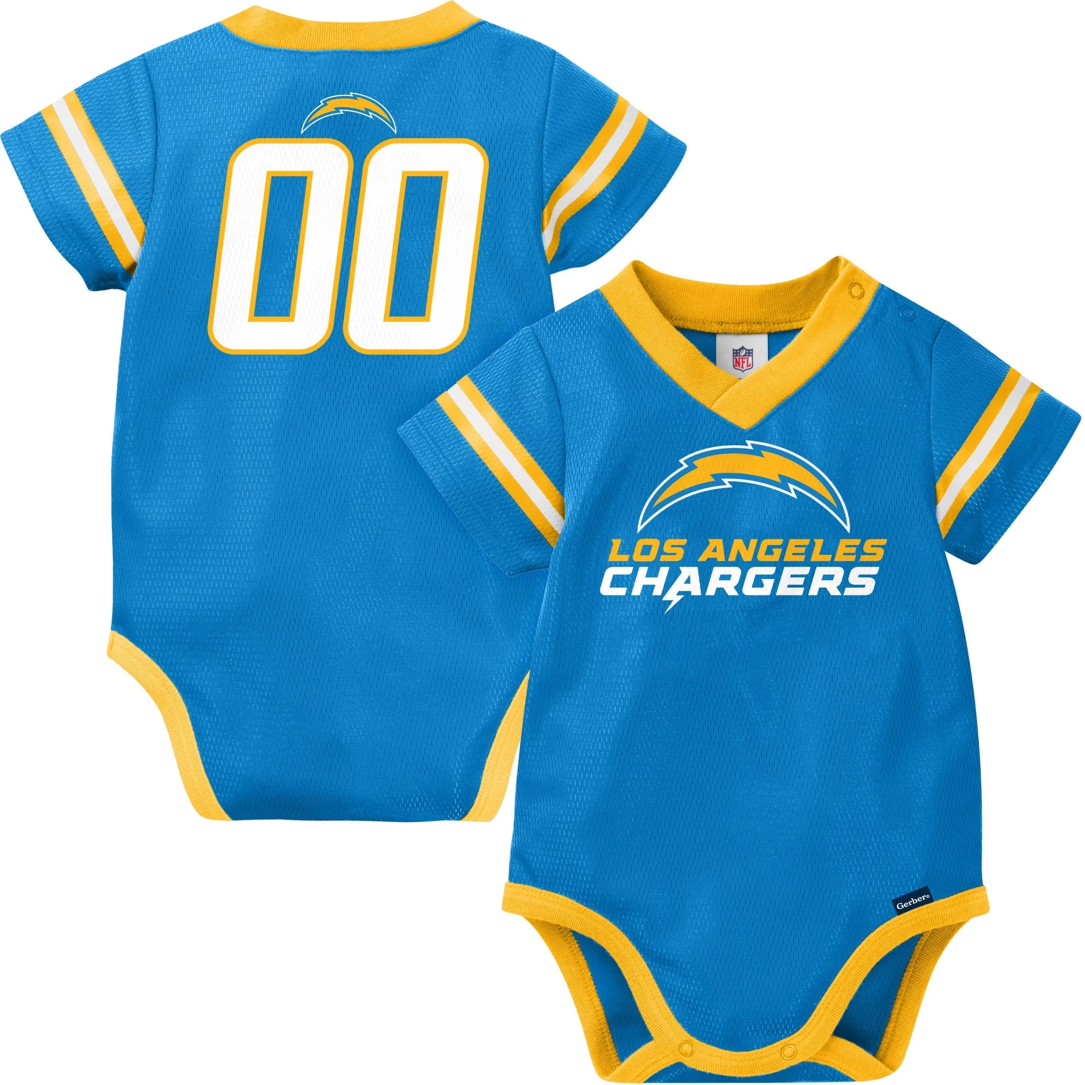 Baby Boys Chargers Short Sleeve Jersey Bodysuit