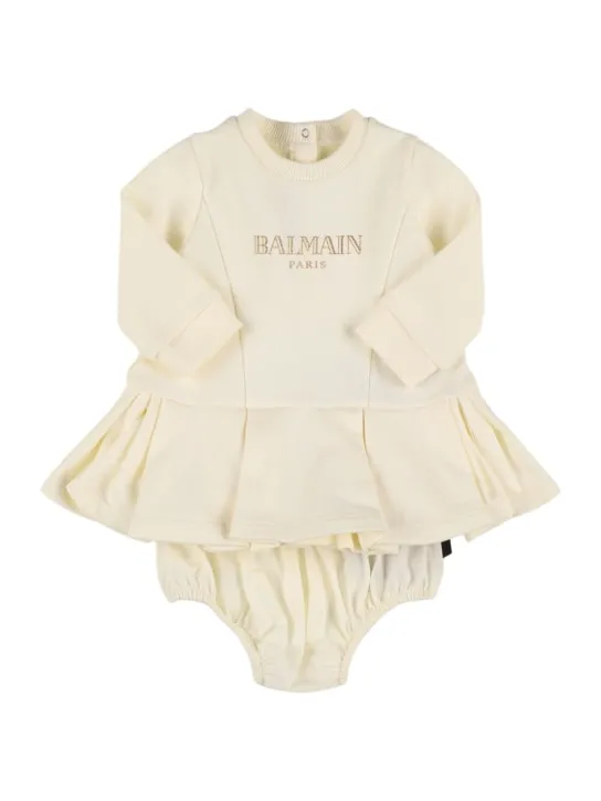 Balmain   Cotton sweat dress &amp; diaper cover 