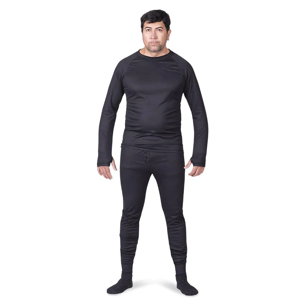 Base Layer - Pioneer Black Premium Polyester Quick-Dry and Moisture-Wicking Set, D2200A