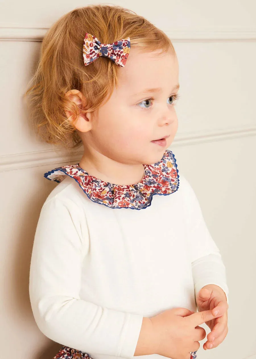 Beatrice Floral Long Sleeve Bodysuit in Navy (1mth-3yrs)