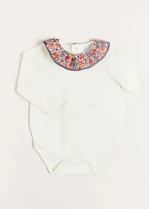 Beatrice Floral Long Sleeve Bodysuit in Navy (1mth-3yrs)