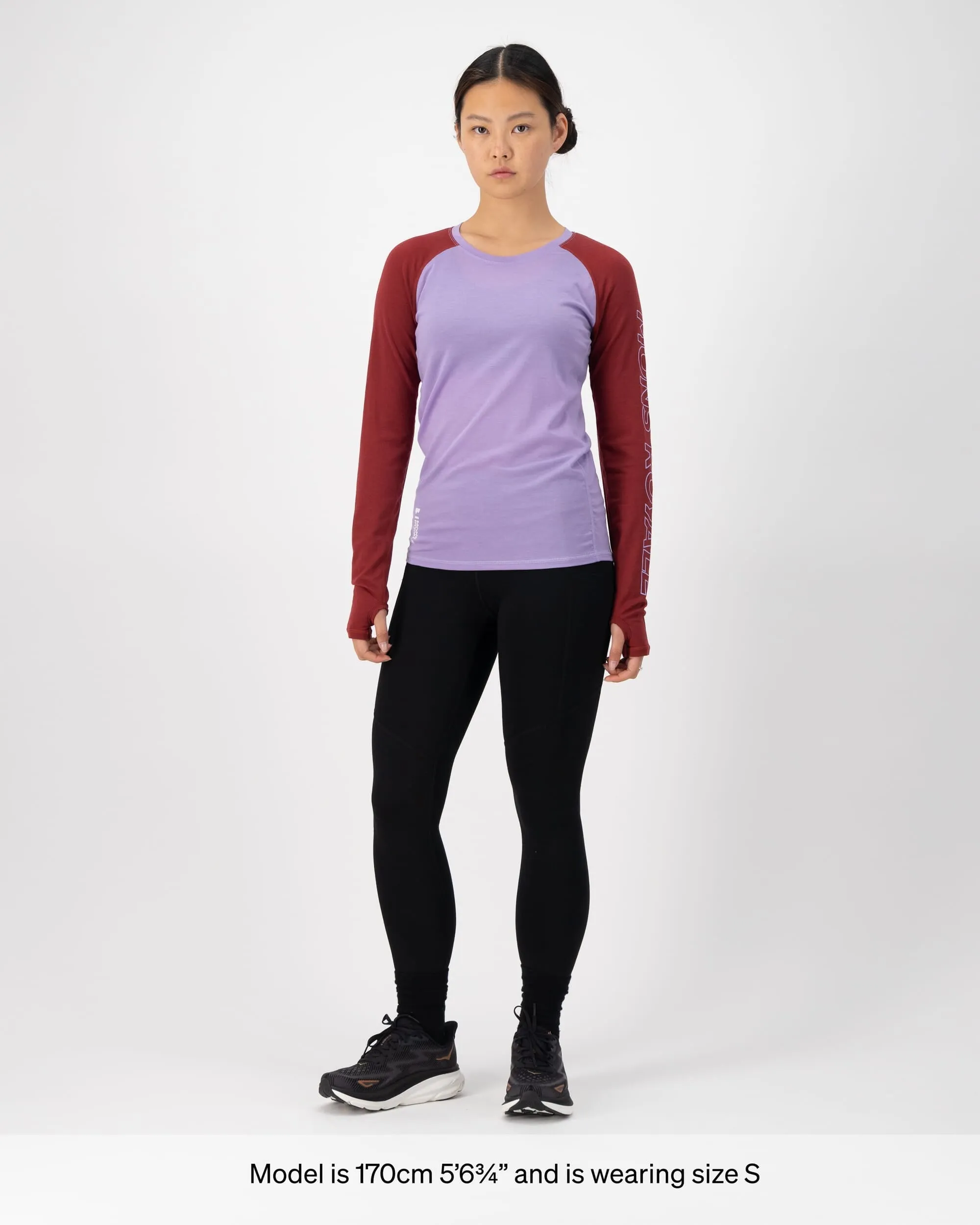 Bella Merino Long Sleeve - Lupin / Cherry