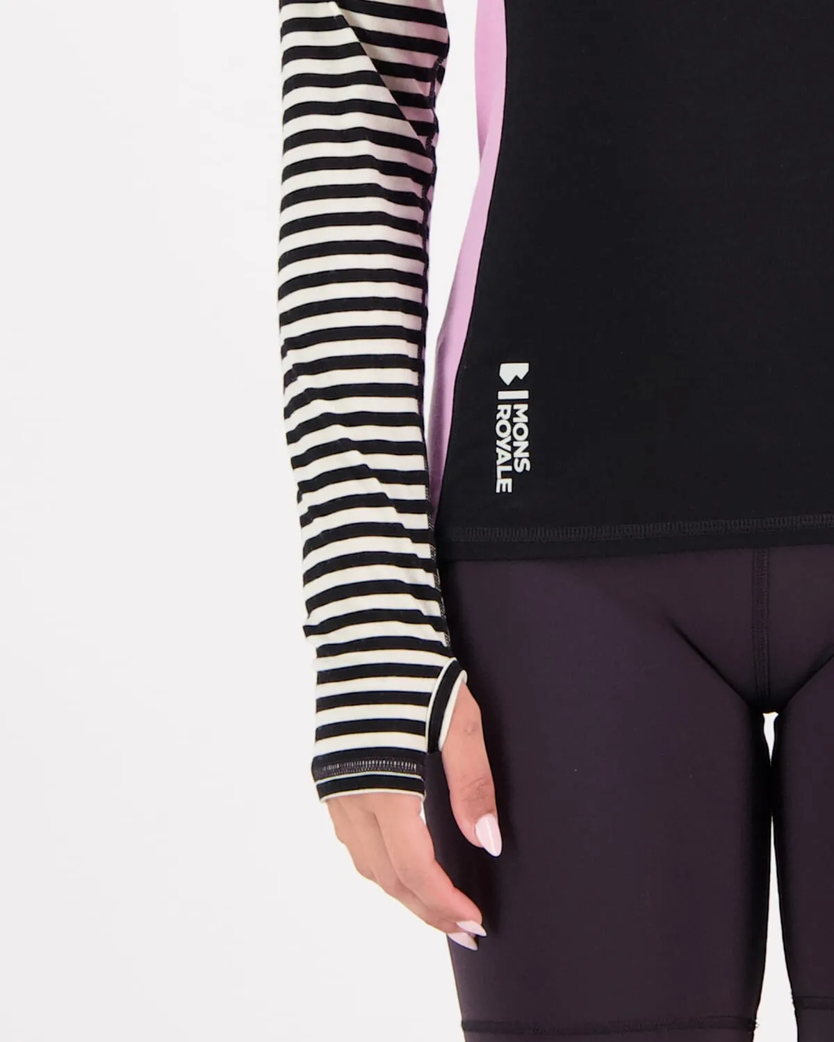 Bella Merino Long Sleeve - Pink Stripe