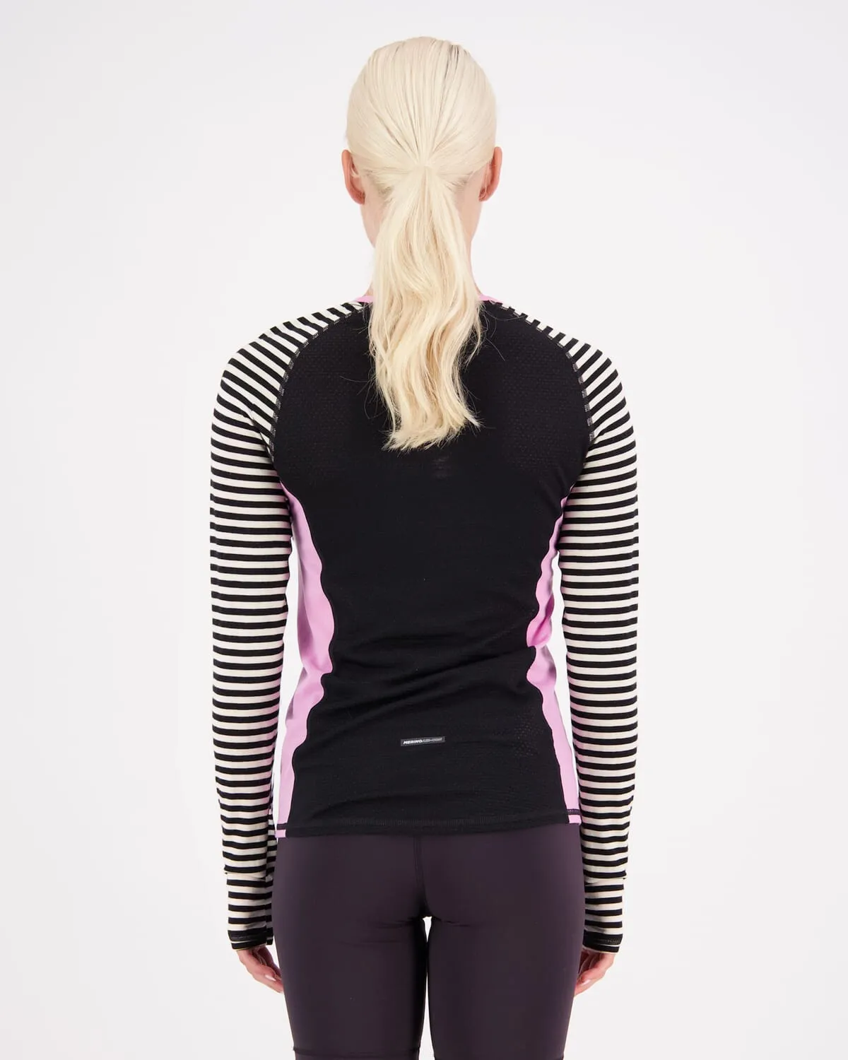 Bella Merino Long Sleeve - Pink Stripe