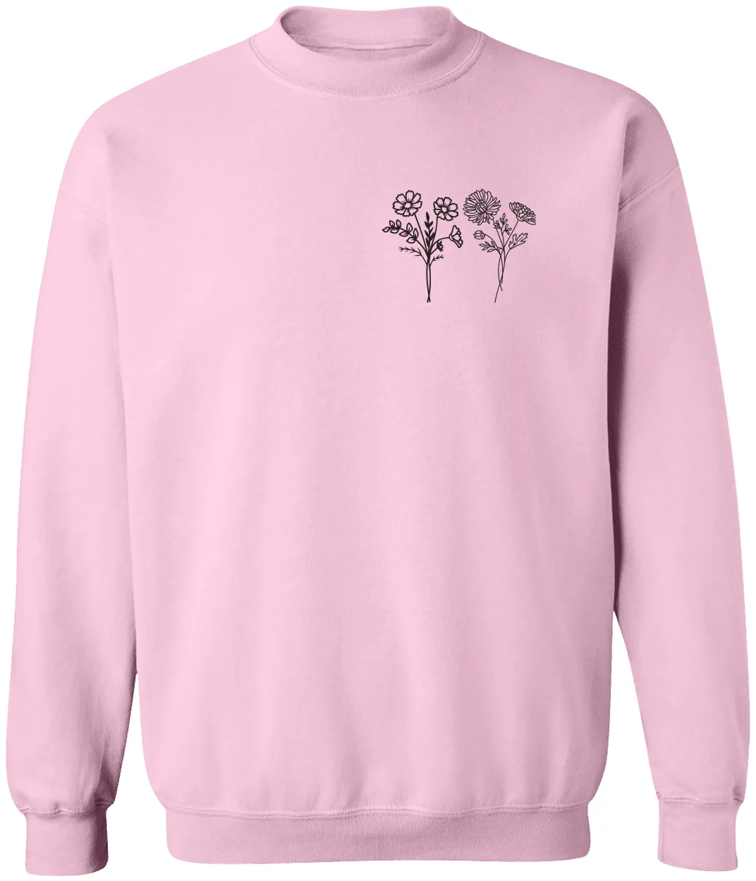 Birth Month Flower Crewneck  Sweatshirt