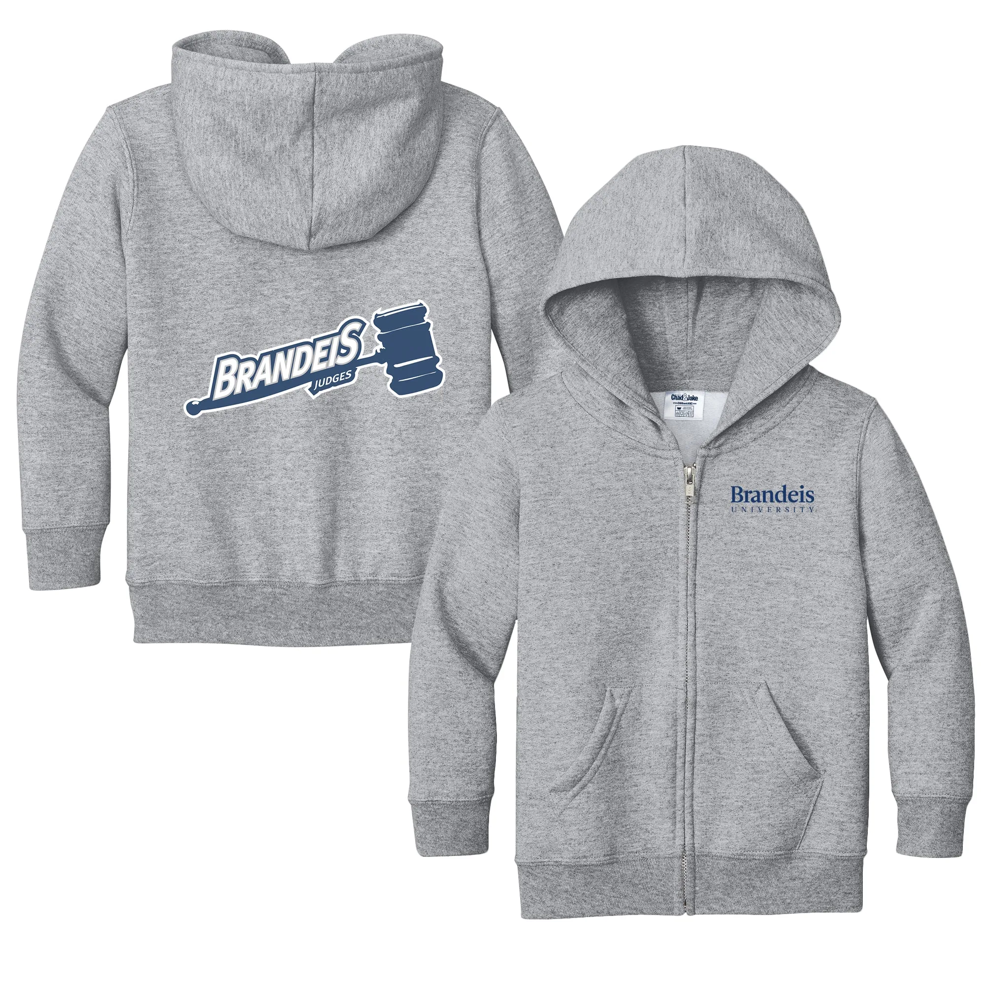 Brandeis Judges Logo Toddler Full-Zip Sweatshirt