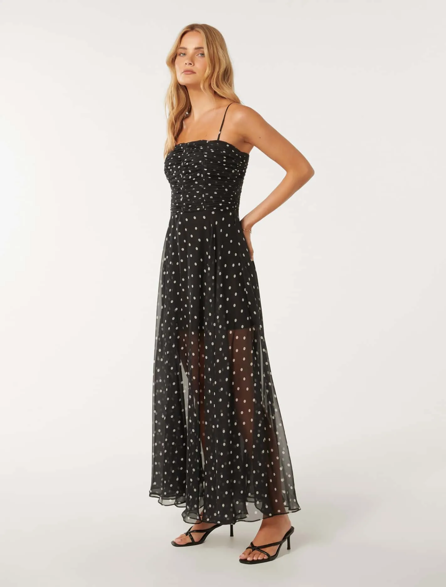 Brandy Sheer Skirt Maxi Dress