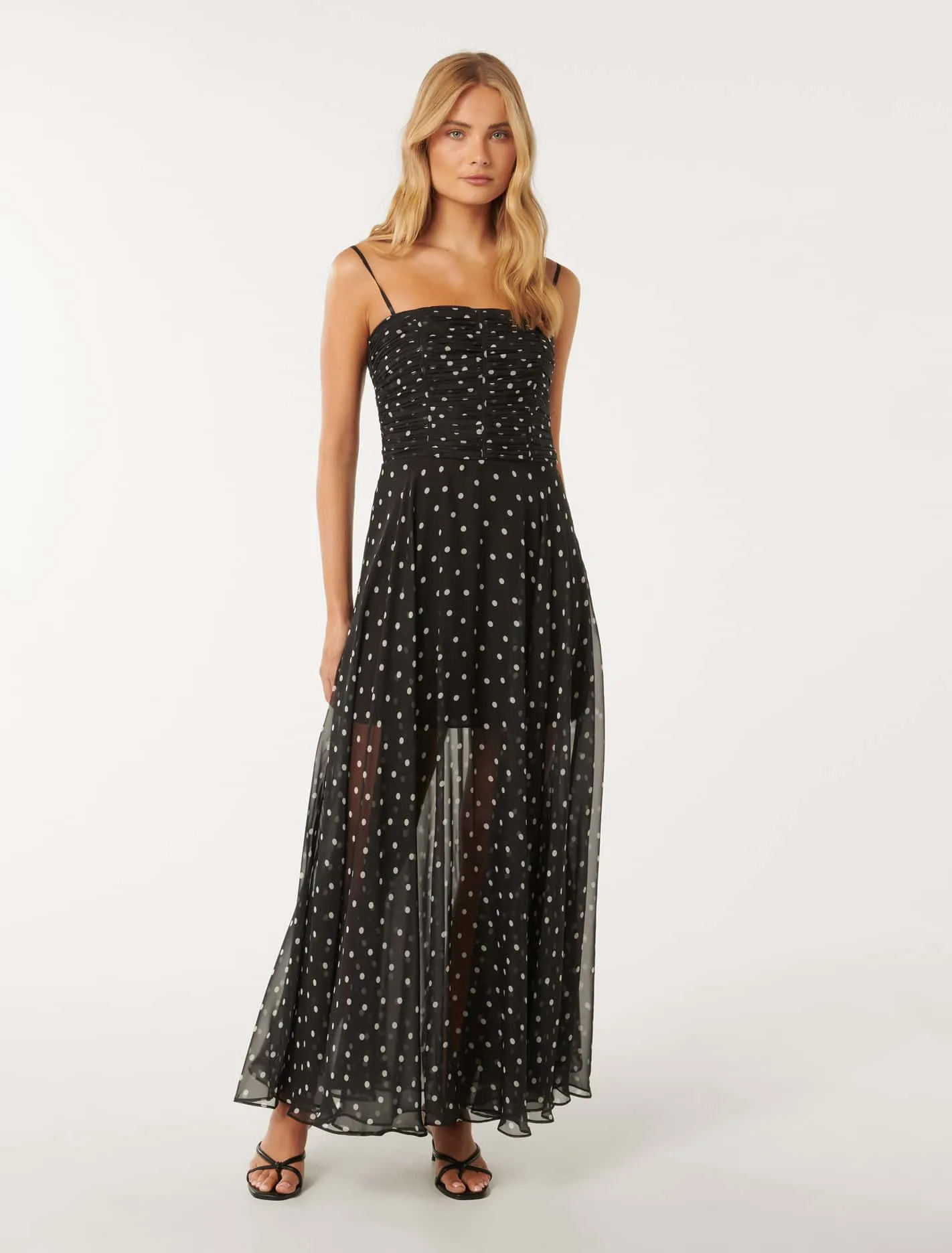 Brandy Sheer Skirt Maxi Dress