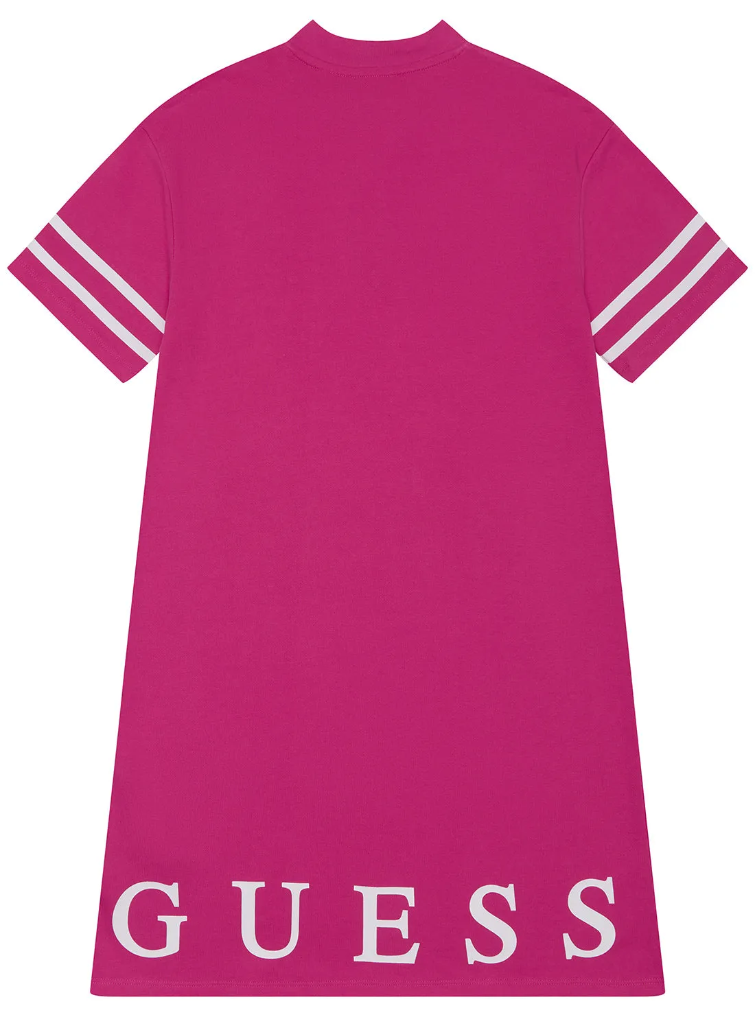 Bright Pink French Terry Short Sleeve Dress (2-7)