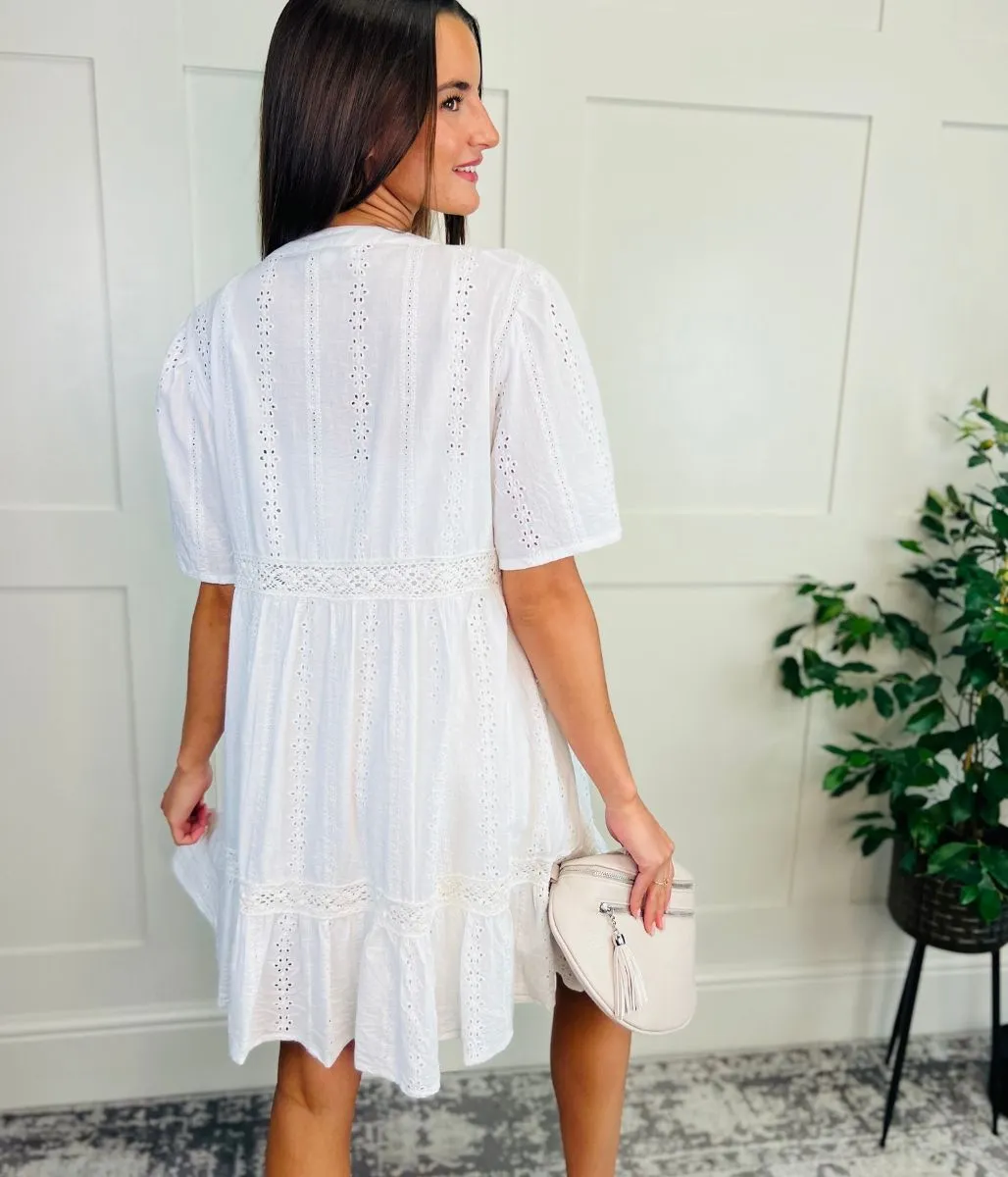 Broderie Anglaise Tiered Dress