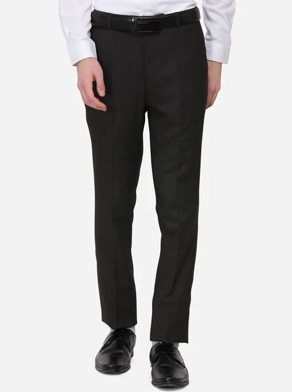 Brown Solid Super Slim Fit Formal Trouser | Greenfibre