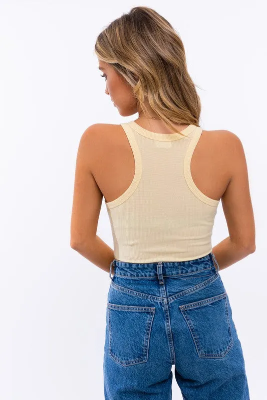 Butter Front Cut Out Bodysuit