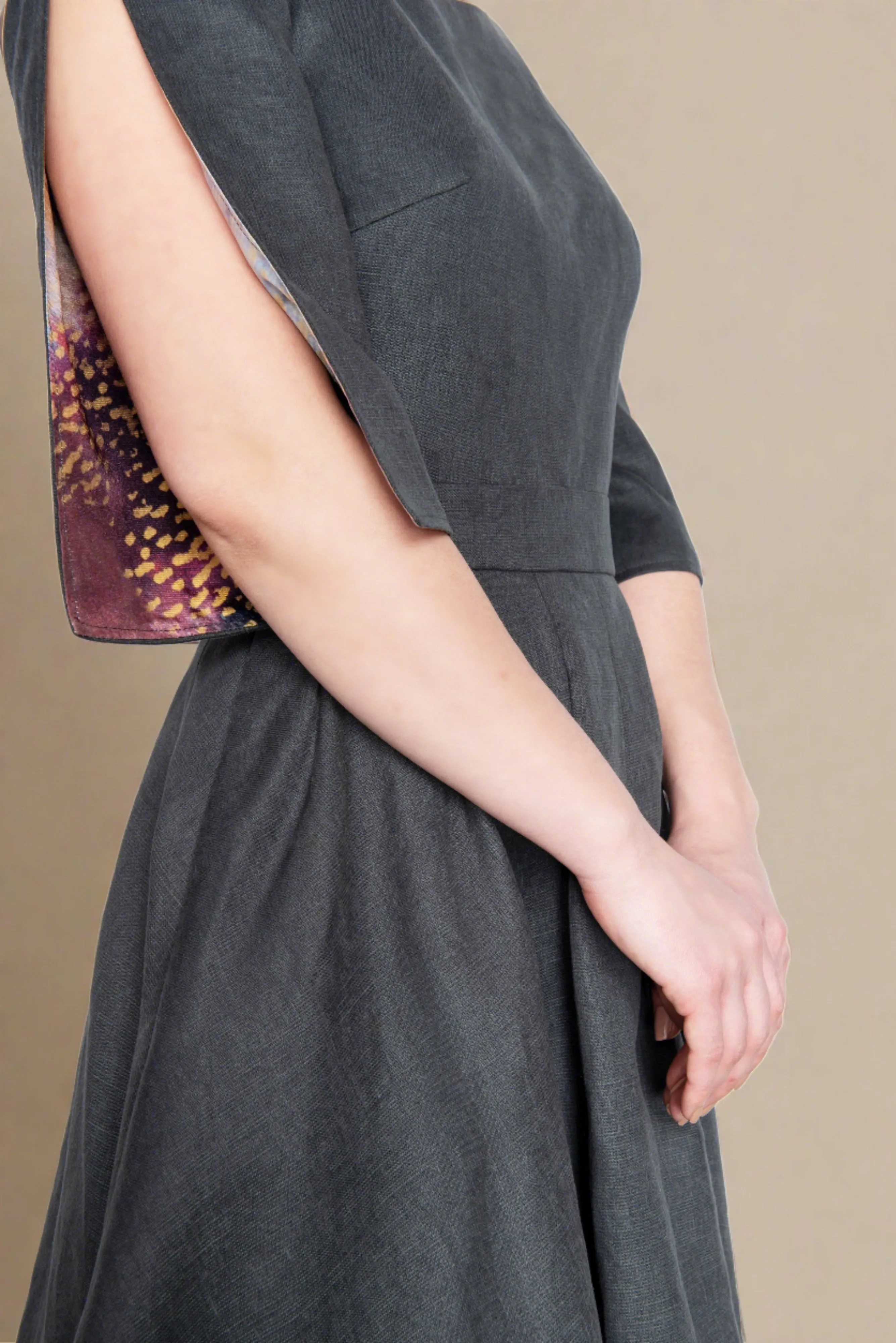 Candida Grey Skater Dress with Pockets - Hemp Dress