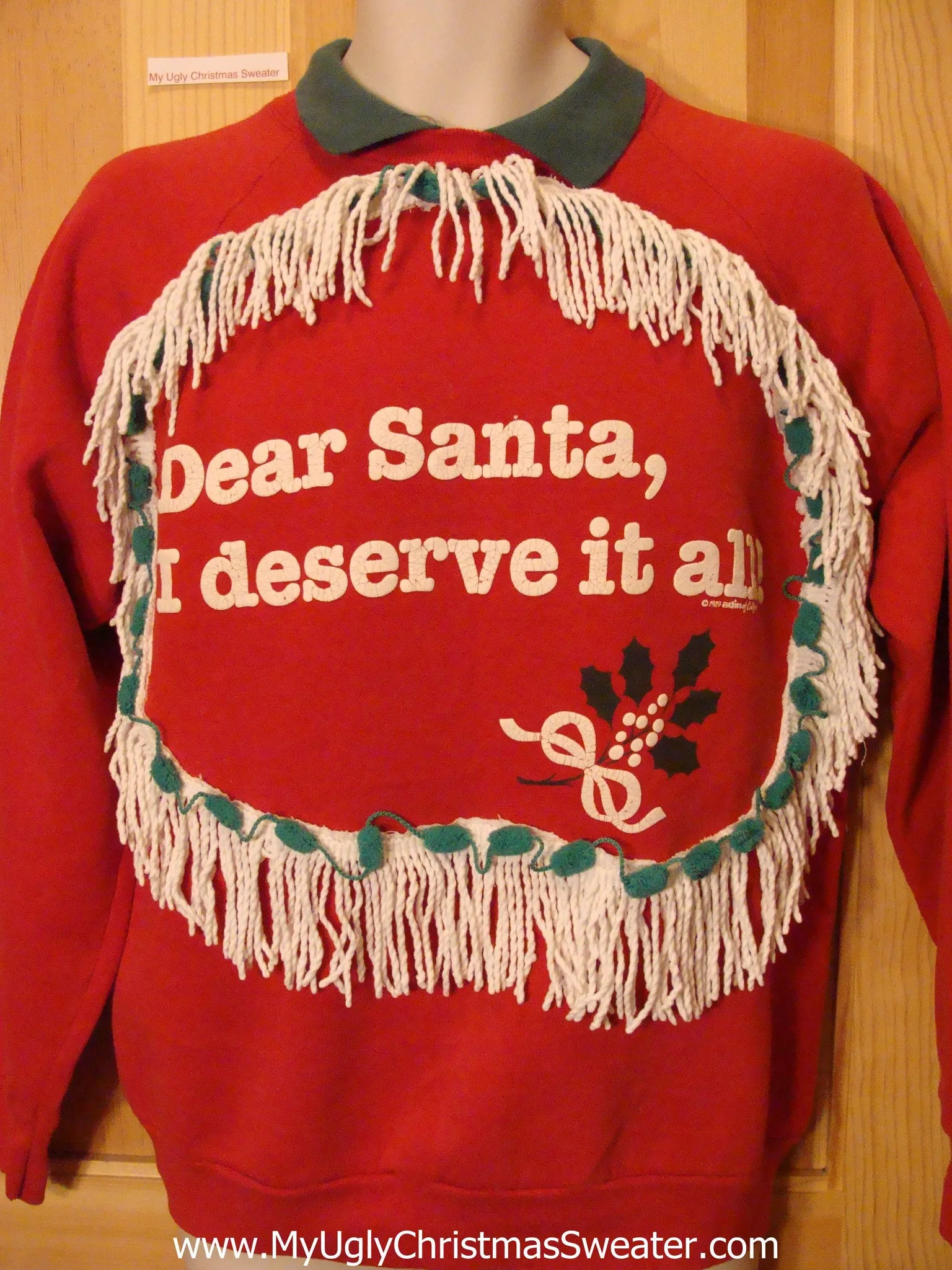 Christmas Sweatshirt Funny DEAR SANTA I DESERVE IT ALL