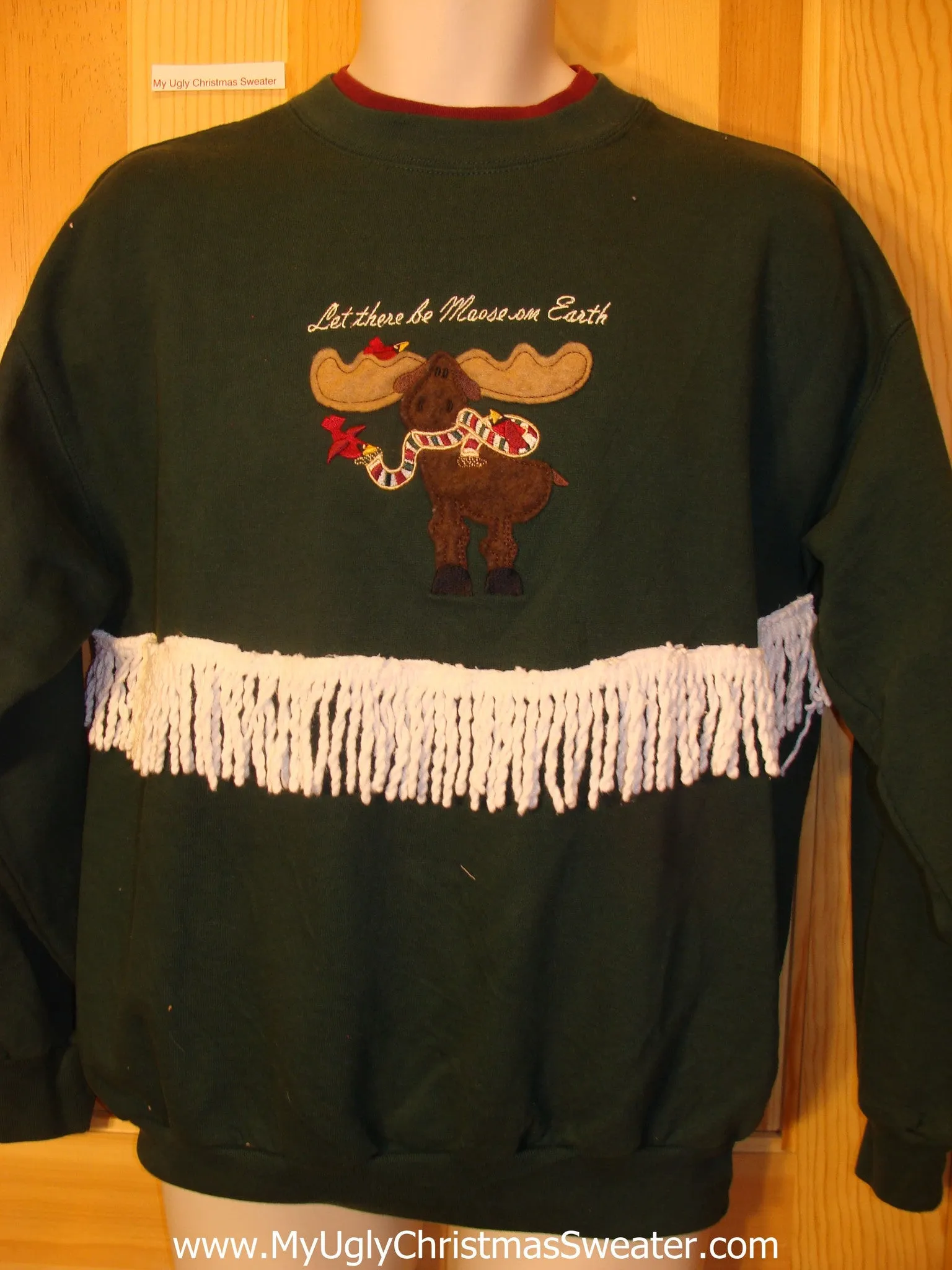 Christmas Sweatshirt LET THERE BE MOOSE ON EARTH