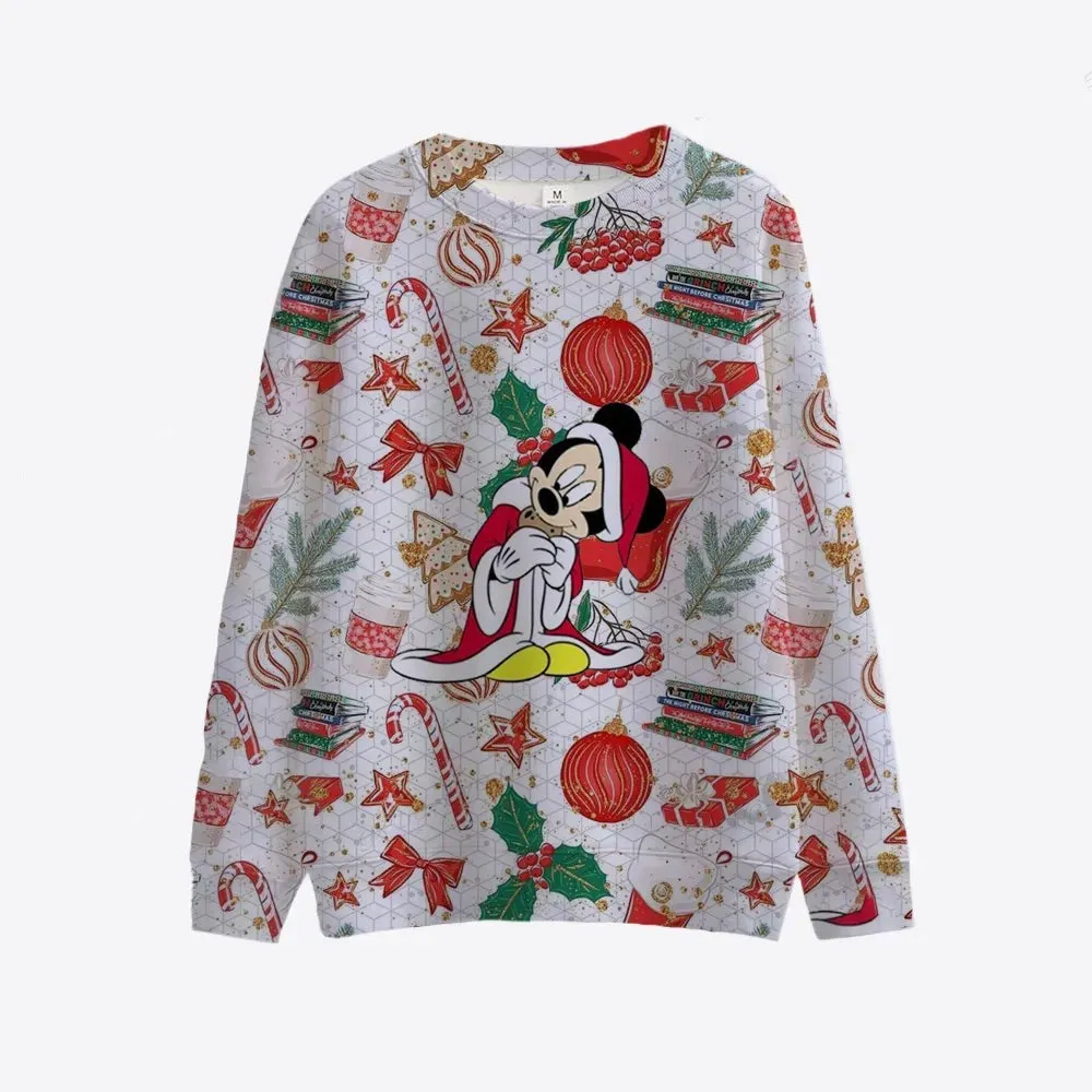 Christmas Themed Mickey Minnie Sweatshirt