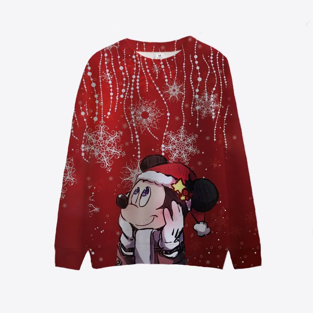 Christmas Themed Mickey Minnie Sweatshirt