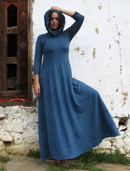 Chunky Cowl Babydoll Long Dress