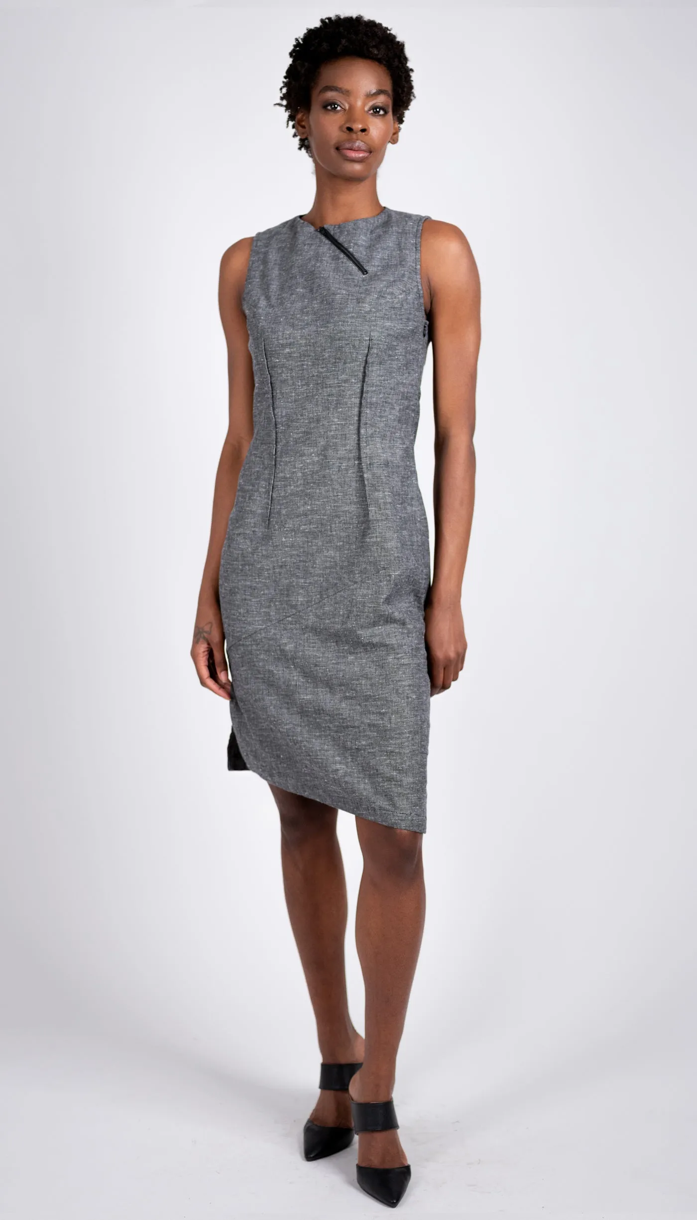 Classic Cut Out Dress /Varied Stitch Texture