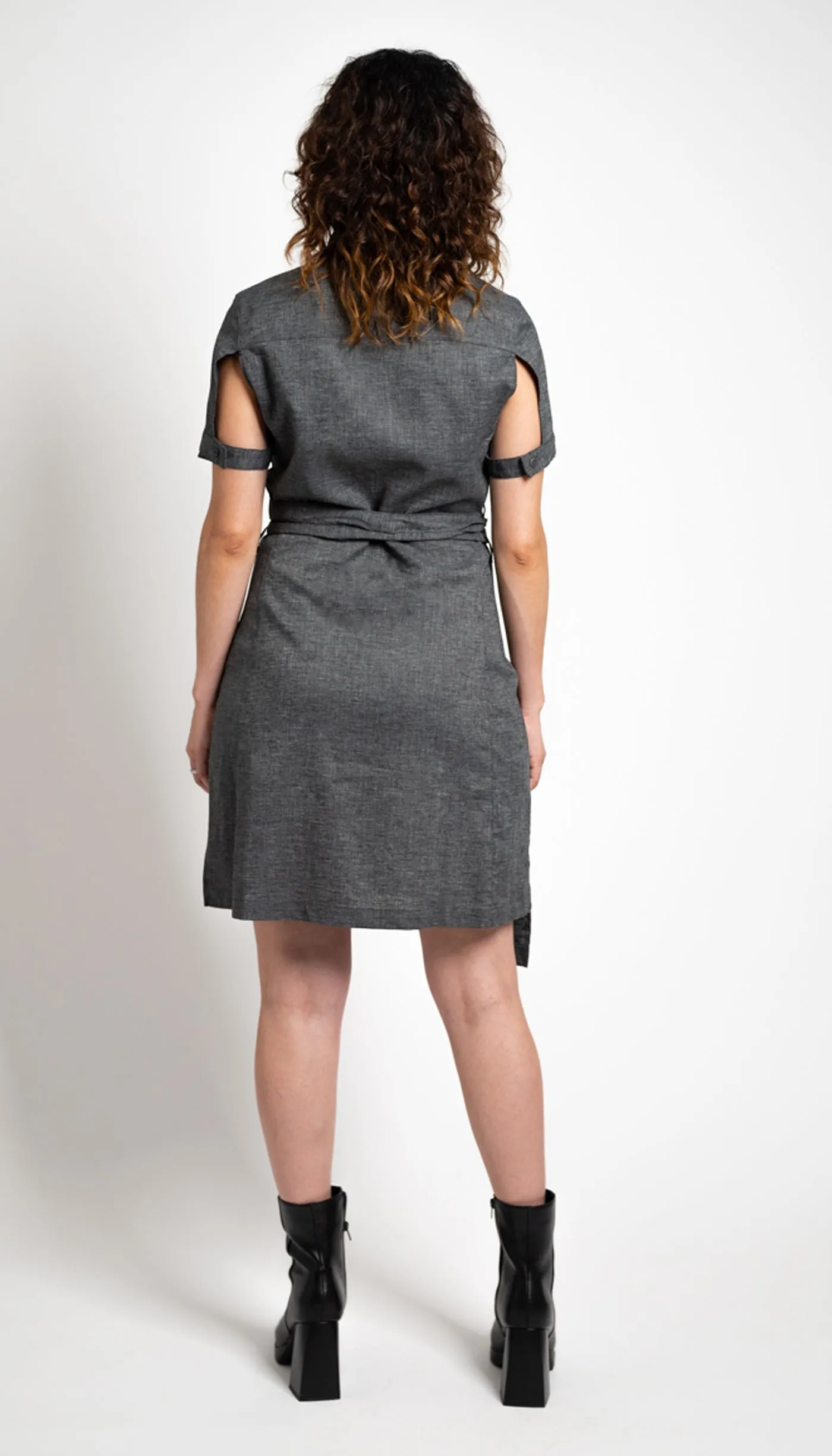 Classic Half Sleeve Shirtdress / Reissue /Charcoal Heather