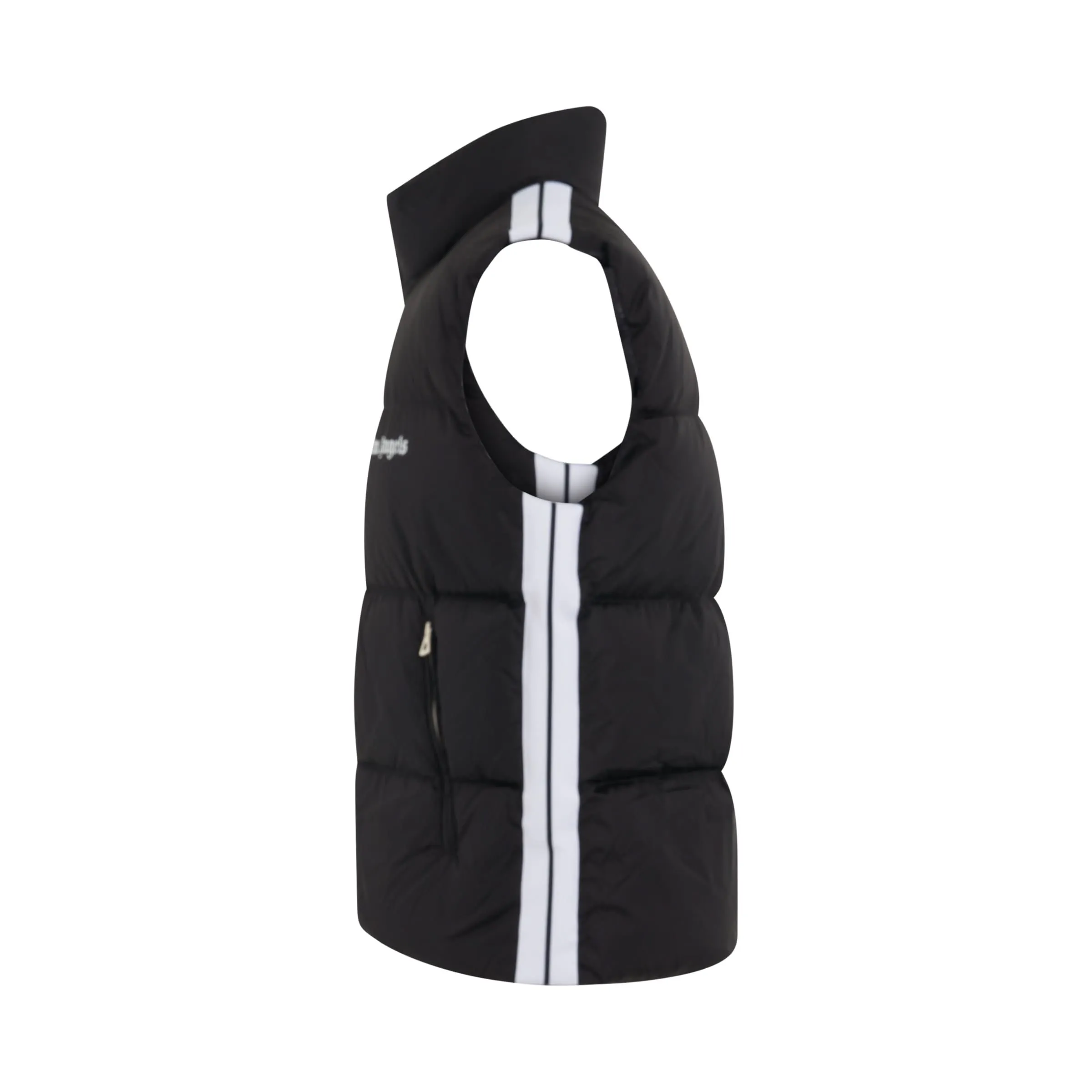 Classic Track Down Vest in Black/White