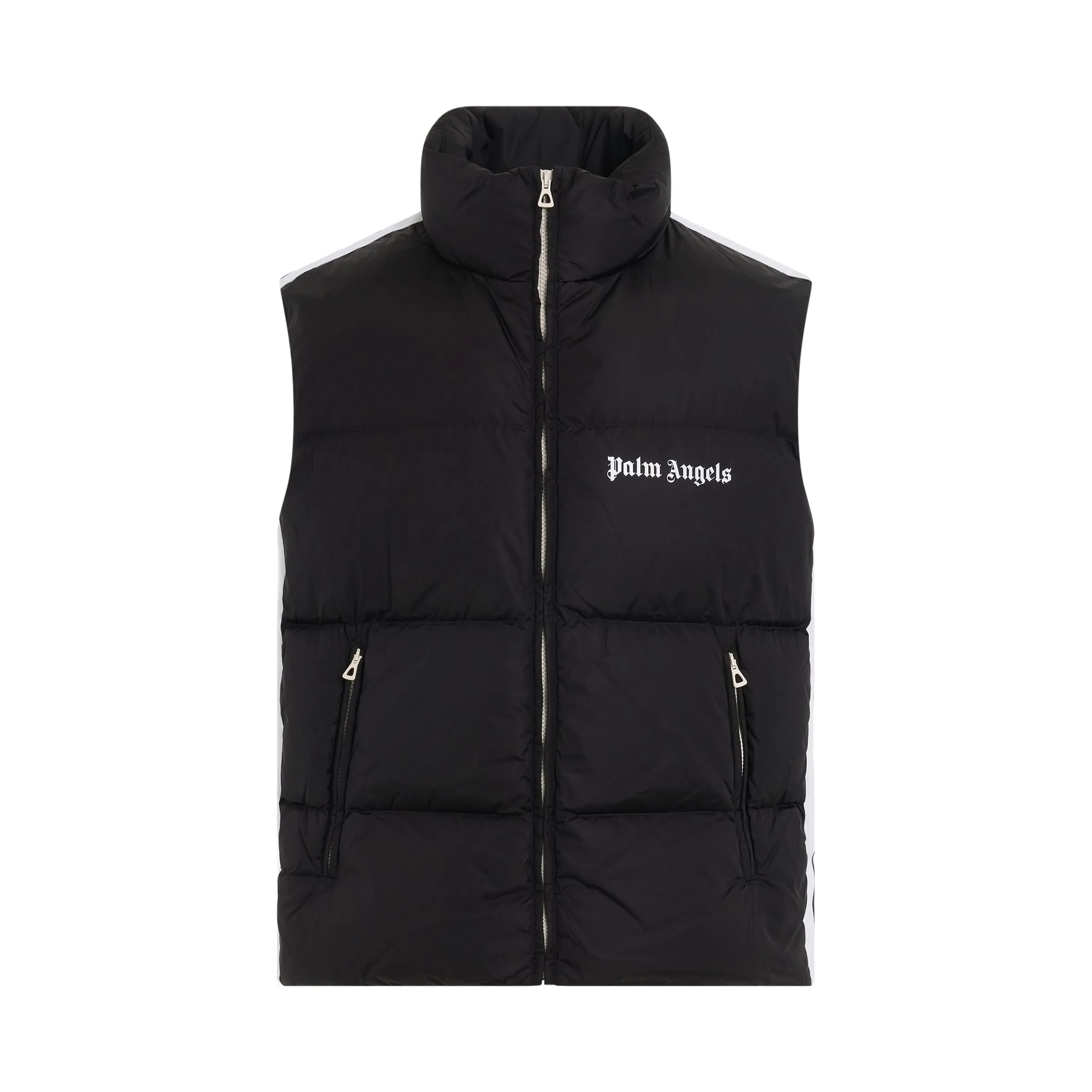 Classic Track Down Vest in Black/White