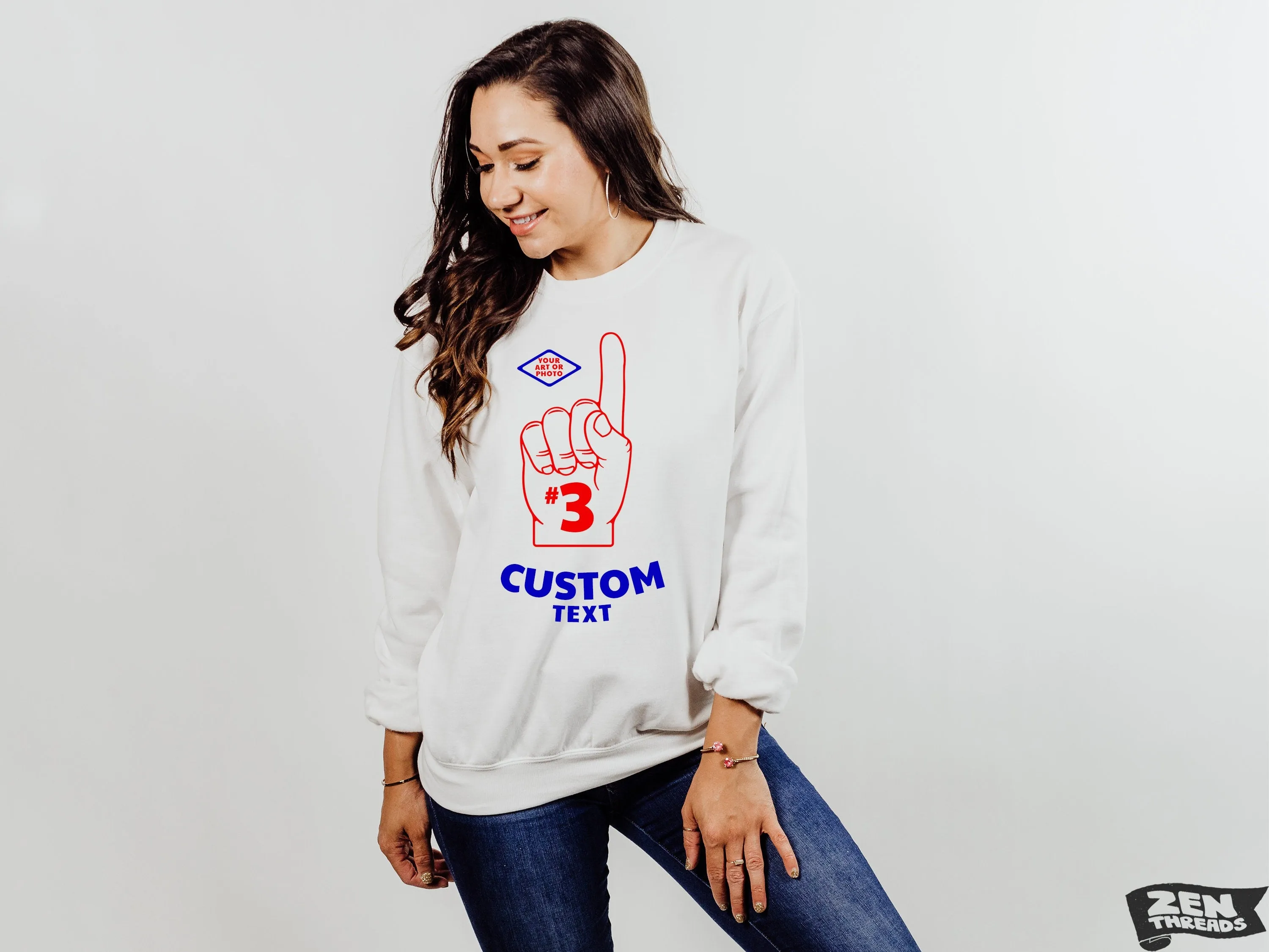 Custom Print Unisex Sweatshirt - Personalized Photo Design