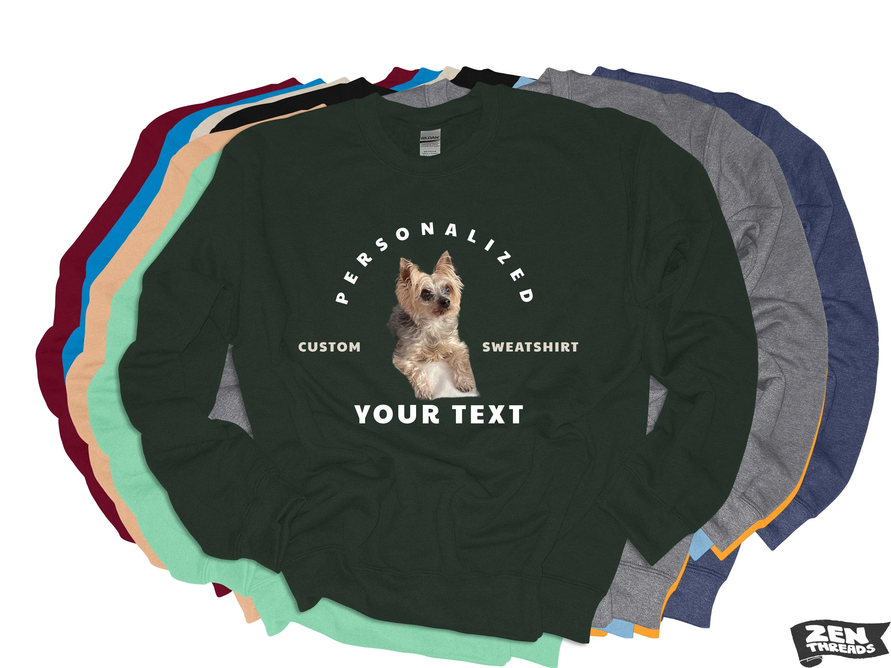 Custom Print Unisex Sweatshirt - Personalized Photo Design