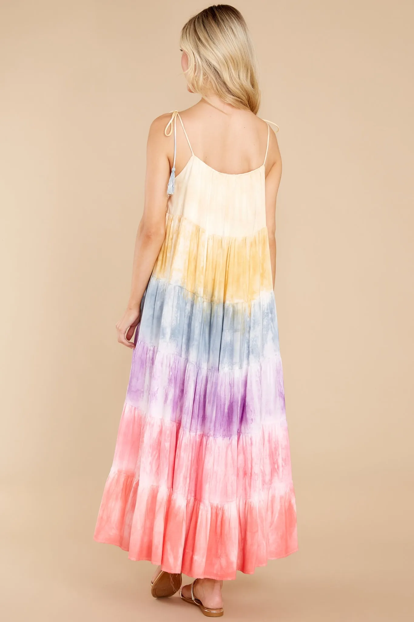 Dare To Dream Pink Multi Tie Dye Maxi Dress