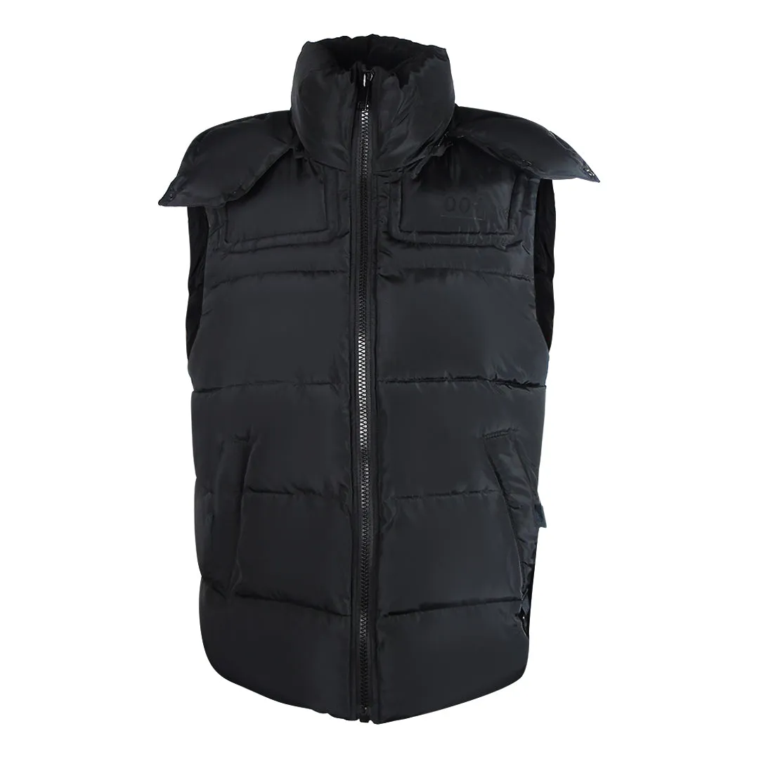 Diesel Black Down Gilet Jacket