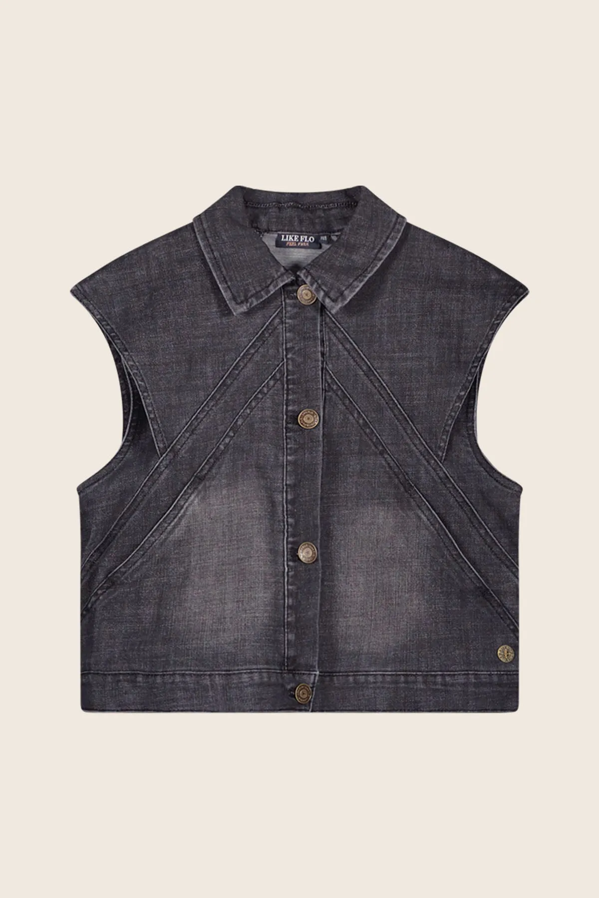 Doris Gilet Black Denim