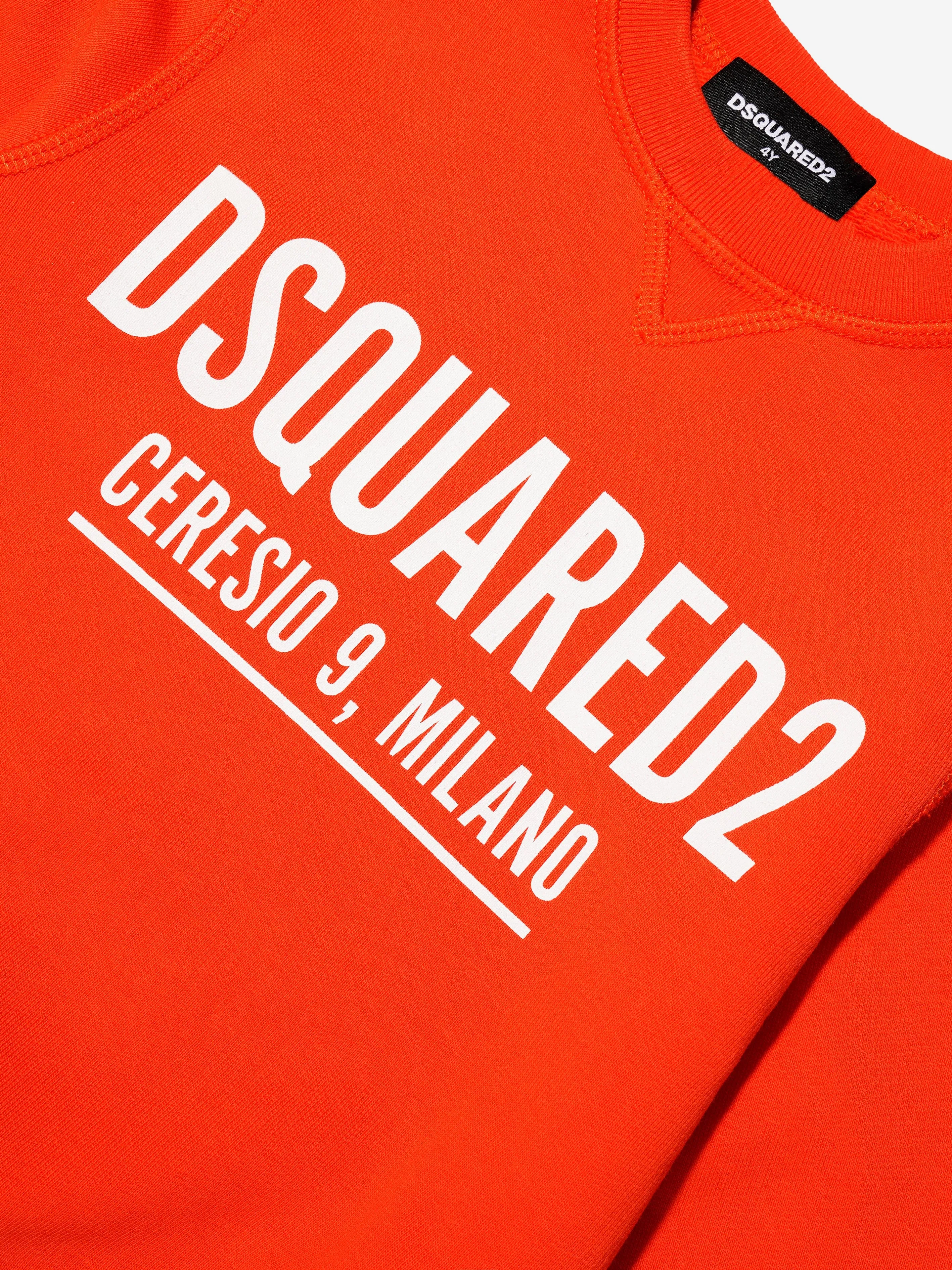 Dsquared2 Kids Logo Sweatshirt In Orange