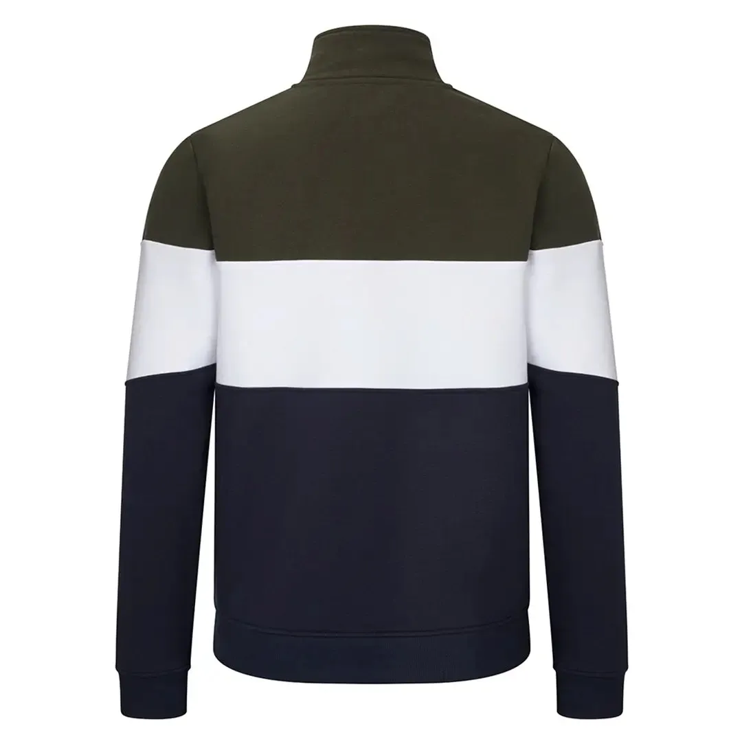 Dumfries 1888 Gents 1/4 Zip Sweatshirt - Forest/White by Hoggs of Fife