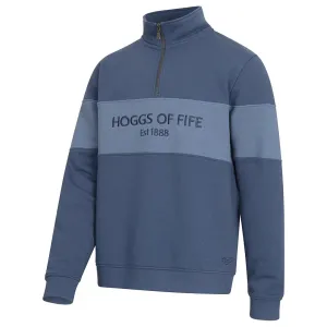 Dumfries 1888 Gents 1/4 Zip Sweatshirt - Sea Blue/Vintage Blue by Hoggs of Fife