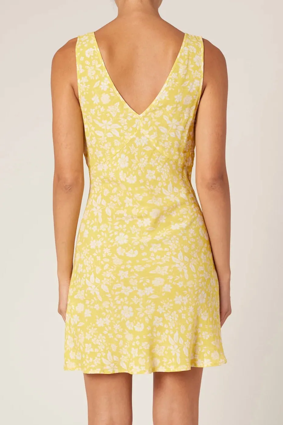 Eliza Yellow Mini Valerie Floral Mini Dress