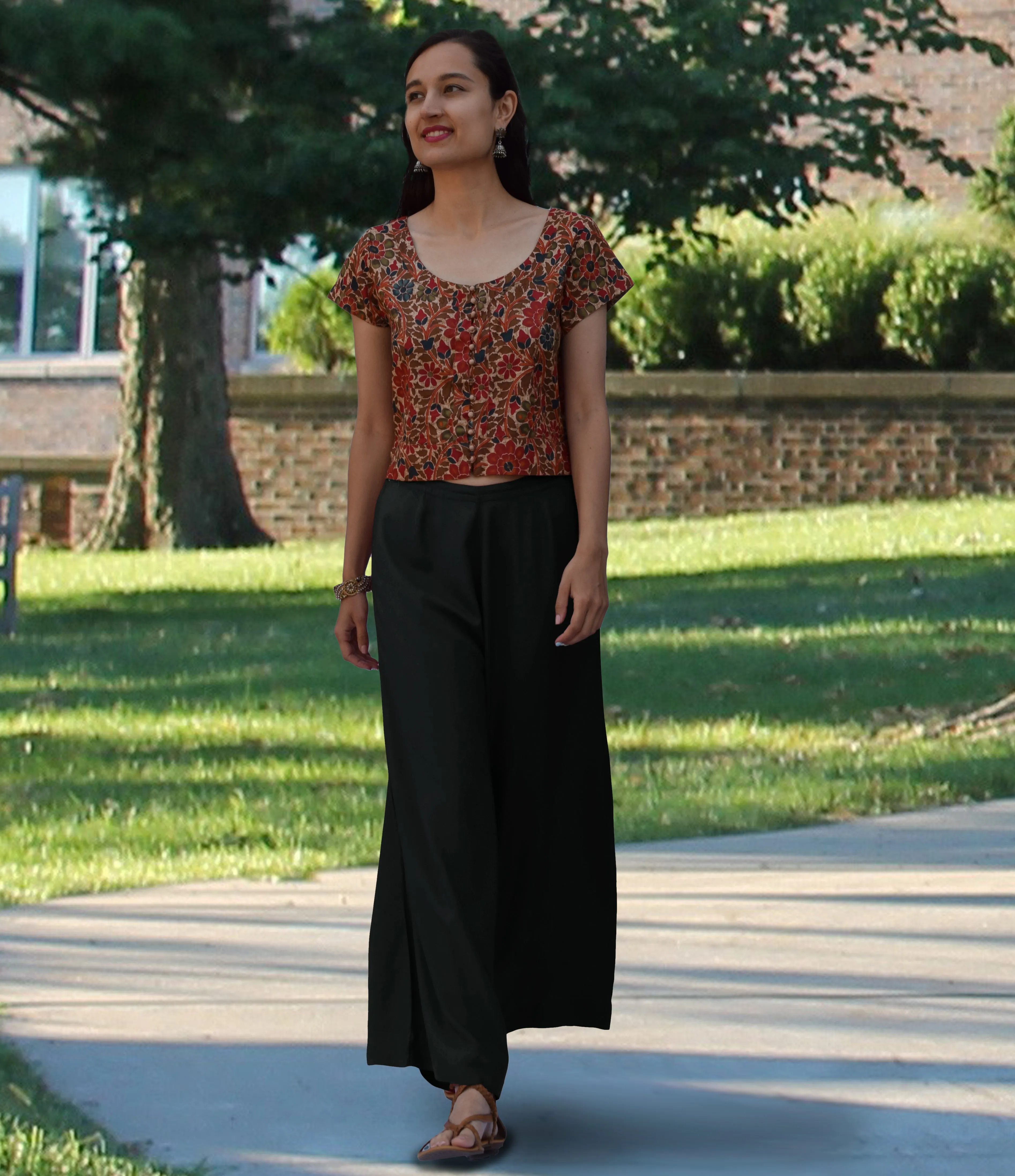 Elora Wide Legged Flared Rayon Summer Pants: Made to Order/Customizable