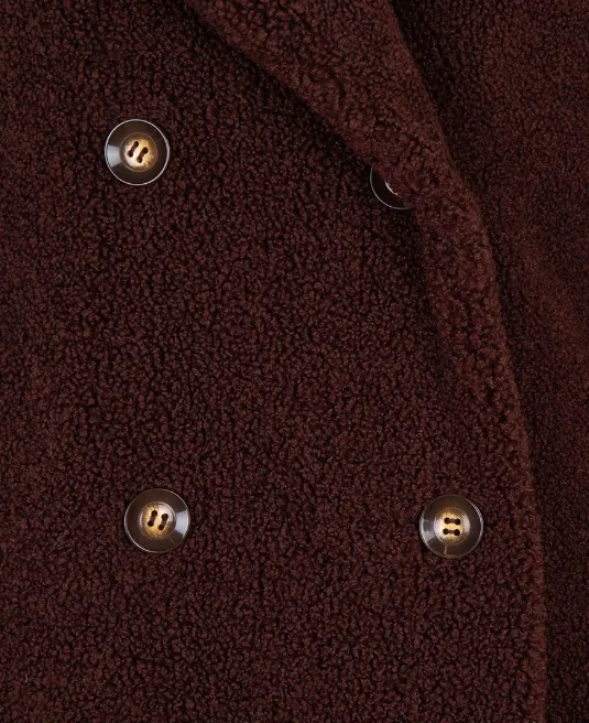 Esqualo Coat long Boucle | Chocolate